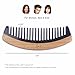 Breezelike Hair Comb - Wide Tooth Wooden Detangling Comb for Curly Hair - No Static Sandalwood Buffalo Horn Comb for Men and Women