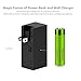 VOJO Portable iPhone 7 6 6s Charger [Jet Black] 3350mah External Battery with Built in AC Plug Plus 2.1A Power Bank, ONEMINI
