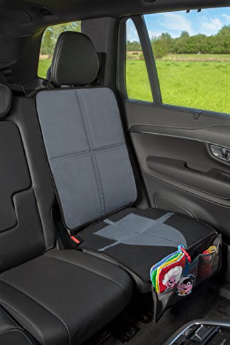 Infant Car Seat Protector Under Car Seat Accessories | Carseat Seat Protectors | FREE Child Safety Vest | Cover Leather & Fabric Back Seat Upholstery from Spills or Impressions Left by Baby Carseats - Thumbnail 5