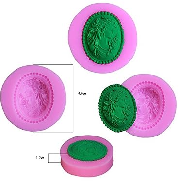 Easting Beauty Lady Silicone Fondant Mold Chocolate Mold Cake Decorating Mold Candy Mold Cookie Decoration Mold