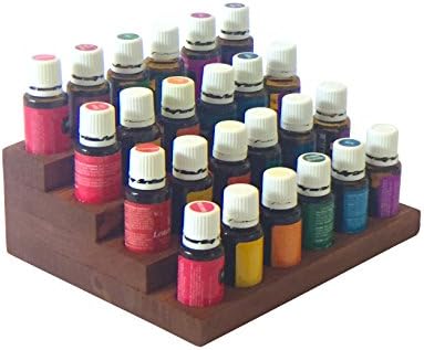 24 Bottle Solid Pine Wood Essential Oil Display Organizer Case for 10ml to 15ml Bottles