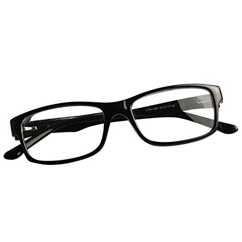 LianSan Brand Designer Fashion Acetate Reading Glasses Men Full Frame Spectacle Glasses Women Spring Hinged Arms Reading Eyeglasses L7801 (+3.00, black)