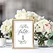 Tumbalina Wedding Table Numbers (Botanical Greenery), 4x6 Calligraphy Foil Design, Double Sided, (Botanical Greenery, 1-25)