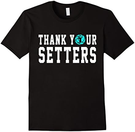 Men's Thank Your Setters Funny Volleyball Shirt Gift with Saying 2XL Black