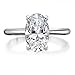 LEMON GRASS 3.5ct Oval Solitaire Engagement Ring Thin Band in Sterling Silver 925 Size 4-9