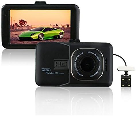 Camonity 3" Car DVR Camera Camcorder Dual Lens Dash Cam 1080P Full HD Video Recorder G-sensor Night Vision With 8GB TF Card