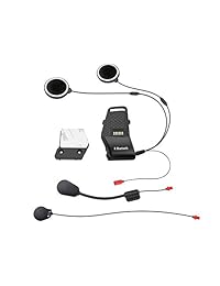Sena 10S sistema de comunicación para motocicleta, kit de abrazadera de casco con auriculares, color negro