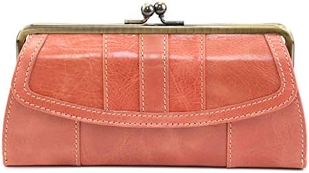 Amazon キュイールデソン 長財布 レディース レザー 本革 がま口 がまぐち 口金 フロントフラップ かぶせ プルアップ オイルレザー 姫路レザー ツヤ感 大容量 女性用 婦人用 ユニセックス Brillar ブリジャール Cu016wl Pink Cuirdeson キュイールデソン 財布