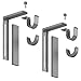 Set of 2 Ikea Betydlig Wall or Ceiling Curtain Rod Brackets Steel Silver Adjustable