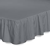 Utopia Bedding Bed Ruffle - Dust Ruffle - Easy Fit with 16 Inch Tailored Drop - Hotel Quality, Shrinkage and Fade Resistant (King, Grey)