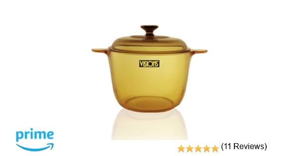 VISIONS - Olla de Vidrio Pyroceram, con Tapa de Vidrio, de 3,5 ...