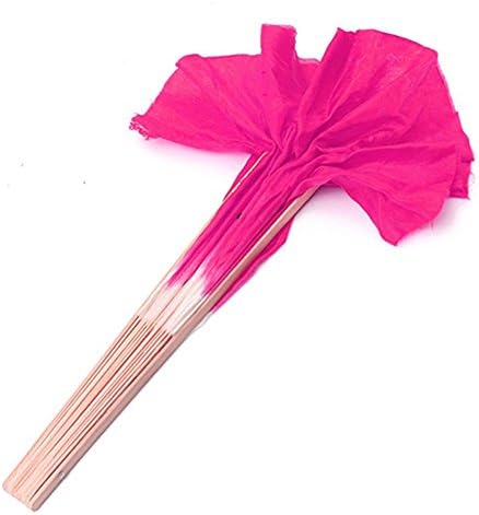 Lilyeyes Chinese Style Handmade Bamboo Handle Artificial Silk Folk Art Belly Dancing Fan