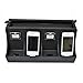 G.U.S 4 Dock Smart Phone Charging Station and Valet Universal Organizer for Smart Phones, Remotes, Smart Watch, and Fitness Trackers. (No Power Strip, Black)