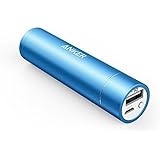Anker Power Bank, PowerCore+ mini (3350mAh Premium Aluminum Portable Charger) Lipstick-Sized External Battery Power Bank for iPhone 7 / 6 / 6 Plus, iPad Air 2 / mini 3, Galaxy S7 / S7 Edge / S6 / S6 Edge and More (Blue)