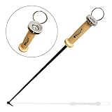 Walden Fire Pit Stoker Poker XL 46" - Stick-One-Way Airflow Valve-Blow Through Fire Poker, Extra Long 46" - High Carbon Stainless Steel-Outdoor Campfire Tools and Accessories Fire-Poker for Fire Pit