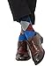 Men Cotton Business Dress Socks Navy Argyle Solid Pattern Socks 6 Pack
