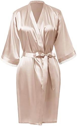 Find Dress Women Silk Satin Soft Kimono Robes