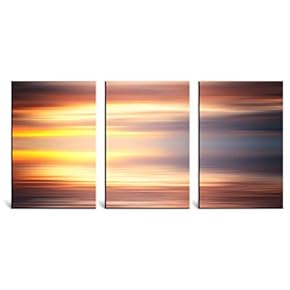 3 Pieces Canvas Wall Art Sunset Print Gallery Wrap Modern Home Decoration Ready to Hang - 16"x24" x 3 Panels
