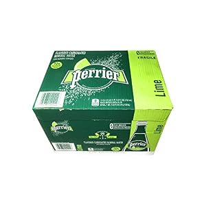 Image of PERRIER Lime Sparkling Water, 25 Fluid Ounce (Pack of 12)