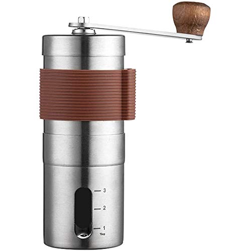 Fltaheroo Manuelle Kaffee MüHle, Kaffee MüHle Aus Edelstahl, Hand Kurbel Bohnen MüHle, Kaffee MüHle für Zuhause/BüRo… – Bild 4