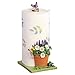 Herbs and Butterfly Paper Towel Roll Holder, Hand-Painted, Vintage/French Country Inspired Design, Green