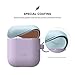 elago AirPods Duo Hang Case [Body:Lavender/TOP:Pastel Blue, Lovely Pink] - [Extra Protection] [Hassle Free][Added Carabiner] - for AirPods Case