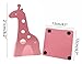 A Pair of Cute Cartoon Giraffe Nonskid Metal Bookends for Kids Children Bedroom Library School Office Desk Study Gift (Pink)