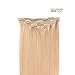 Clip in Hair Extensions Remy Human Hair for Women - Silky Straight Human Hair Clip in Extensions 4pieces Bleach Blonde #613 Color, 14 Inch (50 Gram)