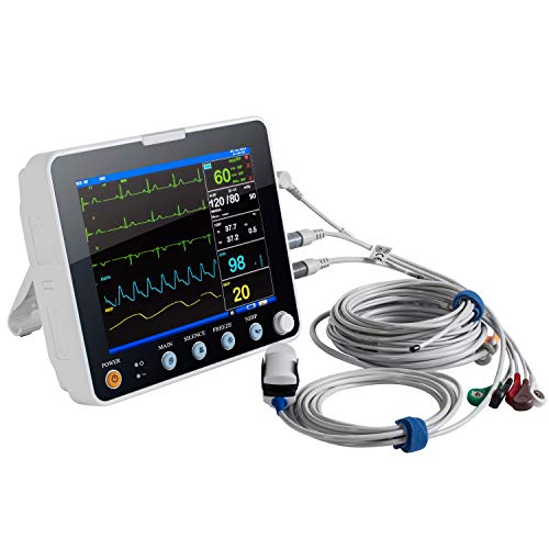 funwill 8 Inch Portable Patient Monitor with 6 Standard Parameter,with Lithium Battery