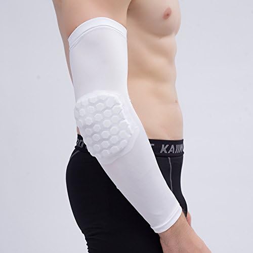 Arm Sleeves Compression - Men, Women &amp; Youth Basketball Shooter Sleeve - Elbow Warmers for Football, Baseball, Running, Volleyball (m, white)