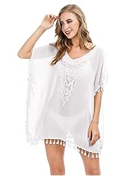 AUDATE traje de baño con cuello en V para dama, para la playa, talla grande