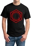 Star Wars The Force Awakens First Order Insignia Unisex T-shirt (X-Large, Black)