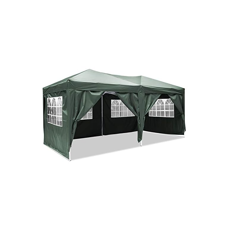 Outsunny Pérgola de Jardín Gazebo para Barbacoa con 10 Ganchos Colgador