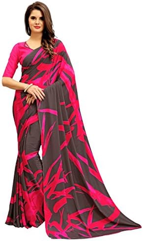 White World Embroidered multi colored Georgette saree for women's Latest design party wear wedding and casual