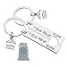 Our First Home Keychains New Home Keychain Housewarming Gift for New Homeowner House Keyring Moving in Key Chain New Home Owners Jewelry Realtor Closing Gifts (2 Pack)