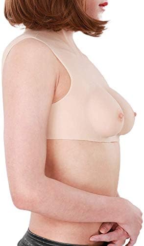 XHCUP Silicone Breast Forms (A-F Cup Optional) Soft/Lifelike Artificial Breast for Crossdresser Transgender Cosplay Breast Enhancer