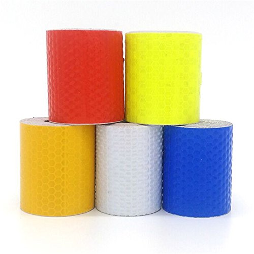 MeiBoAll Car Warning Tape,3M Waterproof Reflector Tape Roll Safety Warning Tape Automobile Safety Identification Reflective Strips (Fluorescent Green)