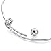 UKER Expandable Stainless Steel Wire Blank Bangle Adjustable Bracelet for DIY Jewelry Making, Pack of 10pcs,2.4 inch