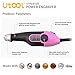 Utool Engraver, 24W Engraving Tool with Soft Rubber Grip for Wood Metal Glass Engraving & Etching with 4 Replaceable Tungsten Carbide Steel Bits & Letter/Number Template Pink