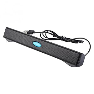 Meily USBサウンドバースピーカー サウンドバー 持ち運びに便利 音の立体感を感じる USB接続 コンセント不要