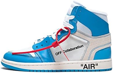 OFF Collaboration Luxury The Ten Europe Rlease Version White Blue UNC Sneaker Air Midsole AQ0818 148 Women US5