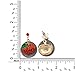 cocojewelry Pumpkin Dangle Charm Post Stud Earrings Fall Autumn Thanksgiving Halloween Jewelry (Dot Dangle)