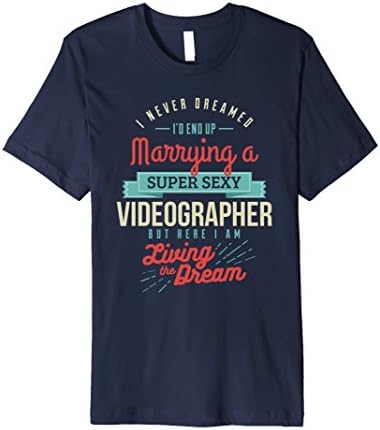 Mens Funny Married to a Videographer Shirt for Women Men Medium Navy