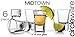 Circleware Midtown Shot Glasses, Whiskey and Liquor Drink Cup Set Of 6, 2 Ounce Each