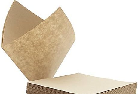 FOX PRIME Natural Bonded Pre-folded Squares Coffee Filters (100 Filters) for Chemex, Bodum and other Coffeemaker Precision Brewing with Free FOXGALLERY Coffee Guide …