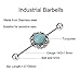 Milacolato 7PCS Industrial Barbell Earring Cartilage Piercing 14G Surgical Steel Turquoise Industrial Piercing Jewelry