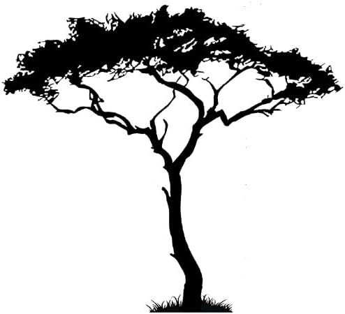 uBer Decals Vinyl Wall Decal Sticker African Tree 105 78x85 inches - Dark Green