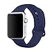 Yimzen Soft Silicone Sport iWatch Band Strap for Apple Watch Series 3 2 1 Sport and Edition, 42mm, Medium/Large, Midnight Blue