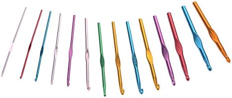 RUIMIO Multi coloured Aluminum Crochet Hooks Needles Set In A Plastic Partitioned