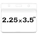 Mifflin-USA Horizontal ID Name Badge Holder (Clear, 3.5x2.25 Inches, 50 Pack), Waterproof and Resealable Plastic Card Holders